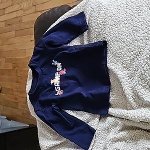 Little me 12 month shirt game navy on top